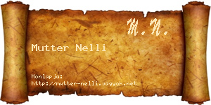 Mutter Nelli névjegykártya